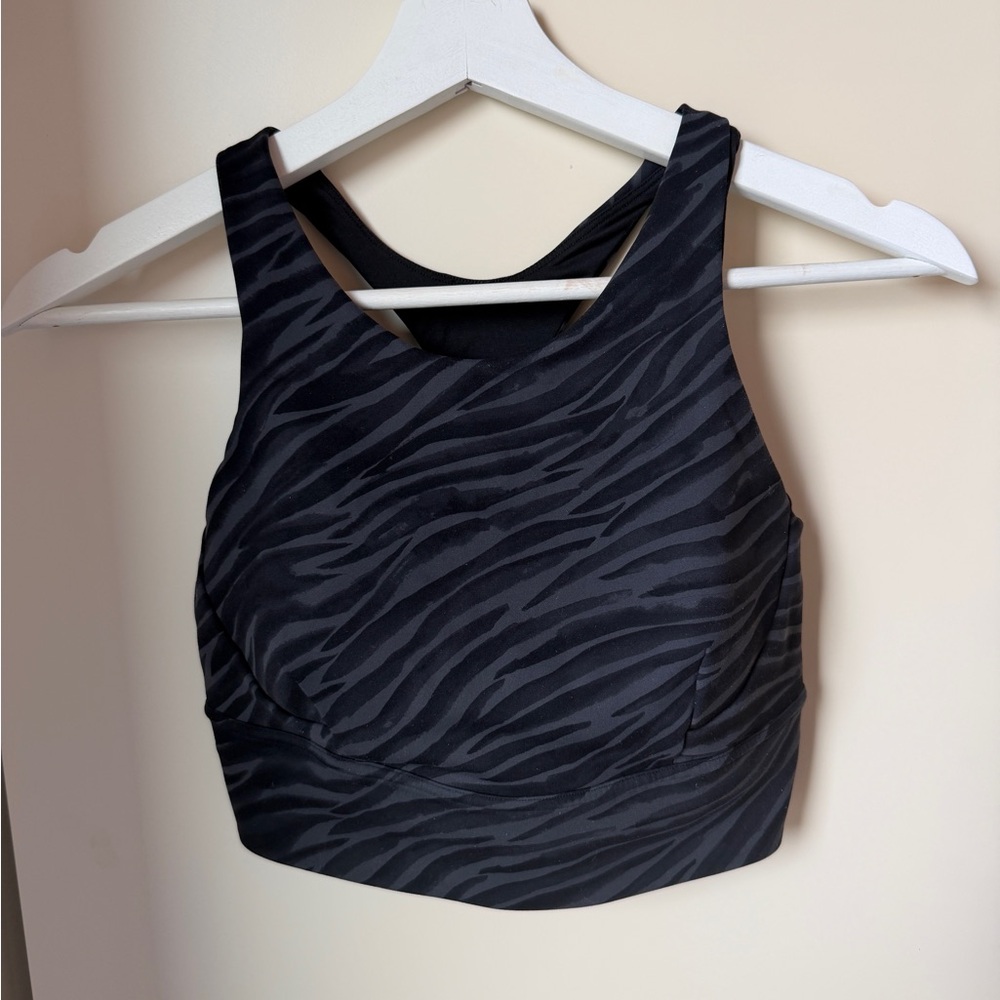 Lululemon Athletica Black Zebra Pattern Top